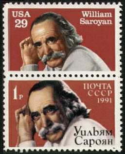 1991 William Saroyan comemorative postage stamp